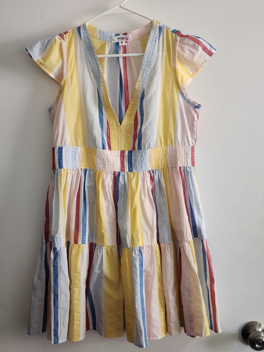 lemlem dress Tiered Sundress Size Small Resortwear Travel